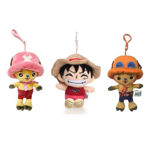 (Mis 0) ONE PIECE – Chopper -Chopperman – Ruffy Peluche Portachiavi 11cm c/bagclip 3ass…x